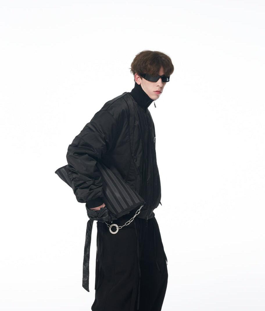 Blind No Plan Sliced Split Flight Jacket Korean Street Fashion Jacket By Blind No Plan Shop Online at OH Vault