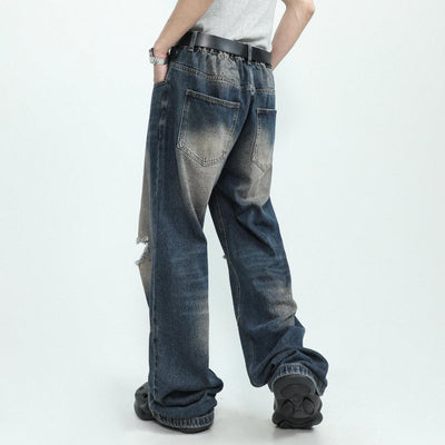 Ripped Knee Jeans Korean Street Fashion Jeans By Mr Nearly Shop Online at OH Vault
