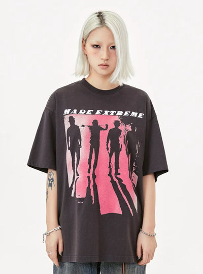 Vintage Band Graphic T-Shirt Korean Street Fashion T-Shirt By Made Extreme Shop Online at OH Vault
