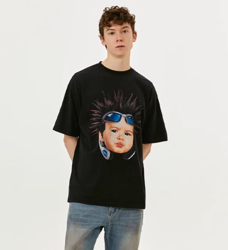 Baby Face Graphic T-Shirt Korean Street Fashion T-Shirt By Made Extreme Shop Online at OH Vault