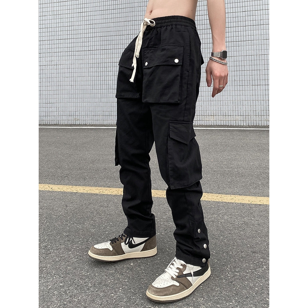Adjustable Hem Drawstring Pants Korean Street Fashion Pants By A PUEE Shop Online at OH Vault
