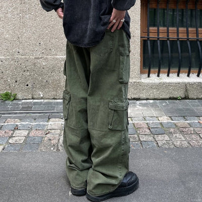 Boxy Fit Cargo Pants Korean Street Fashion Pants By A PUEE Shop Online at OH Vault