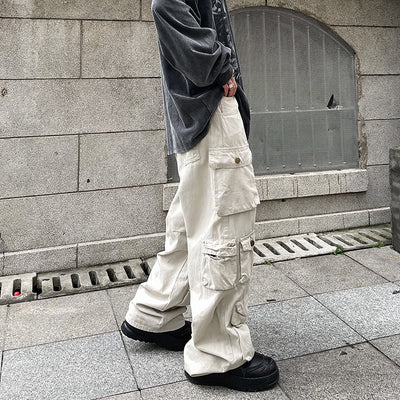 Boxy Fit Cargo Pants Korean Street Fashion Pants By A PUEE Shop Online at OH Vault