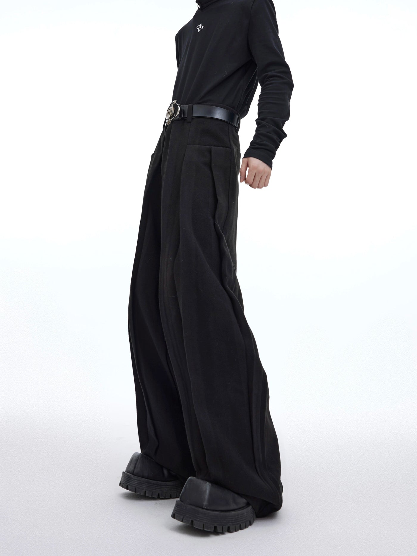 Pleats Drapey Wide Pants Korean Street Fashion Pants By Argue Culture Shop Online at OH Vault