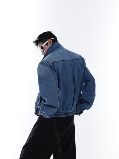 Metal Zipped Denim Jacket Korean Street Fashion Jacket By Argue Culture Shop Online at OH Vault