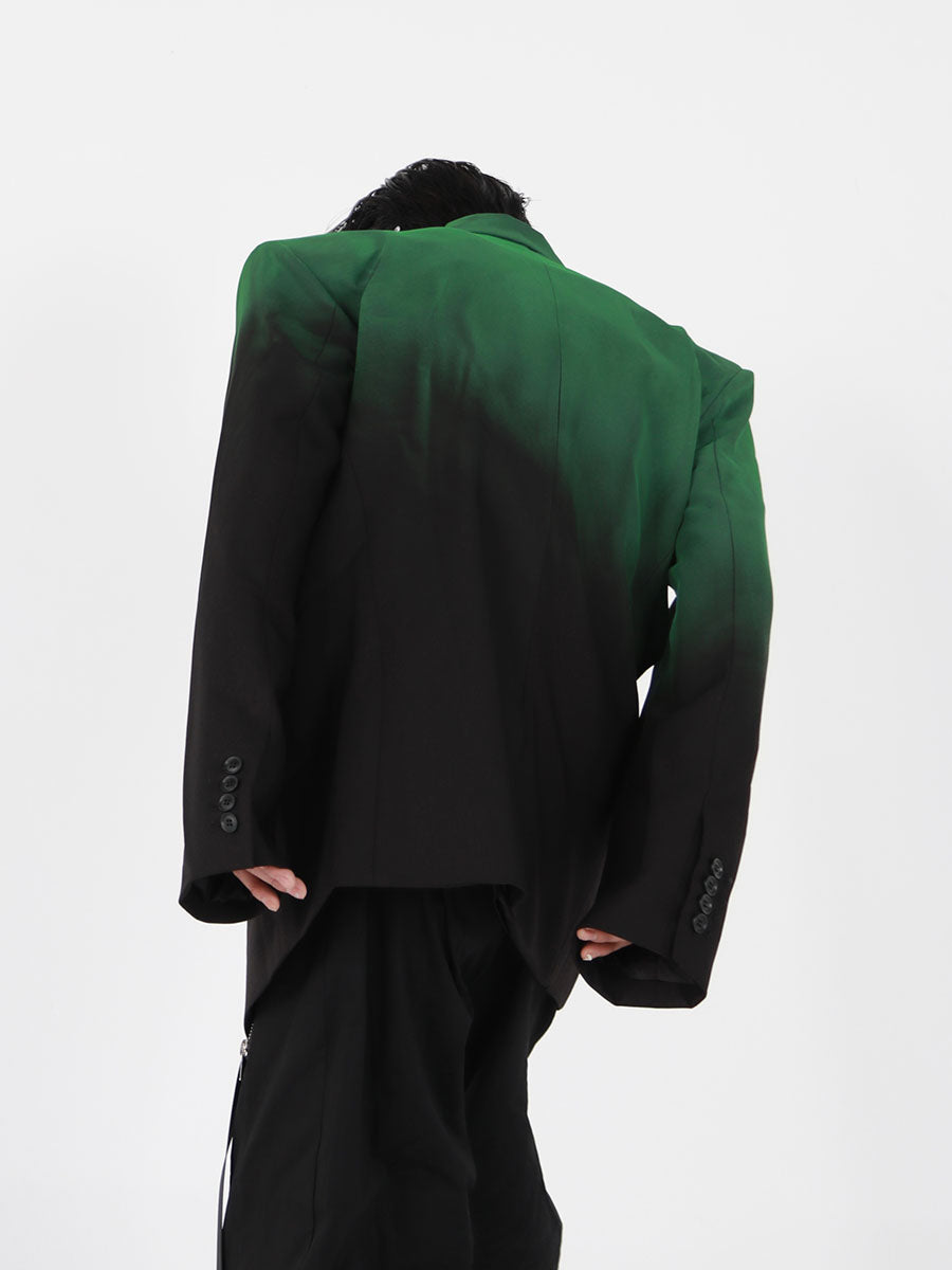 Solid Gradient Blazer Korean Street Fashion Blazer By Argue Culture Shop Online at OH Vault