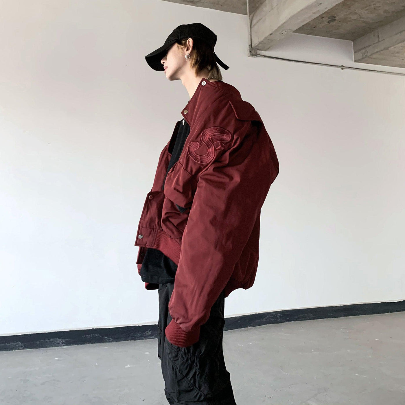 Asymmetric Button Loose Jacket Korean Street Fashion Jacket By Ash Dark Shop Online at OH Vault