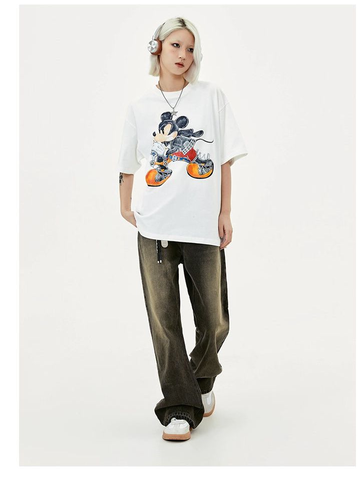 Mickey Mouse Graphic T-Shirt Korean Street Fashion T-Shirt By Made Extreme Shop Online at OH Vault