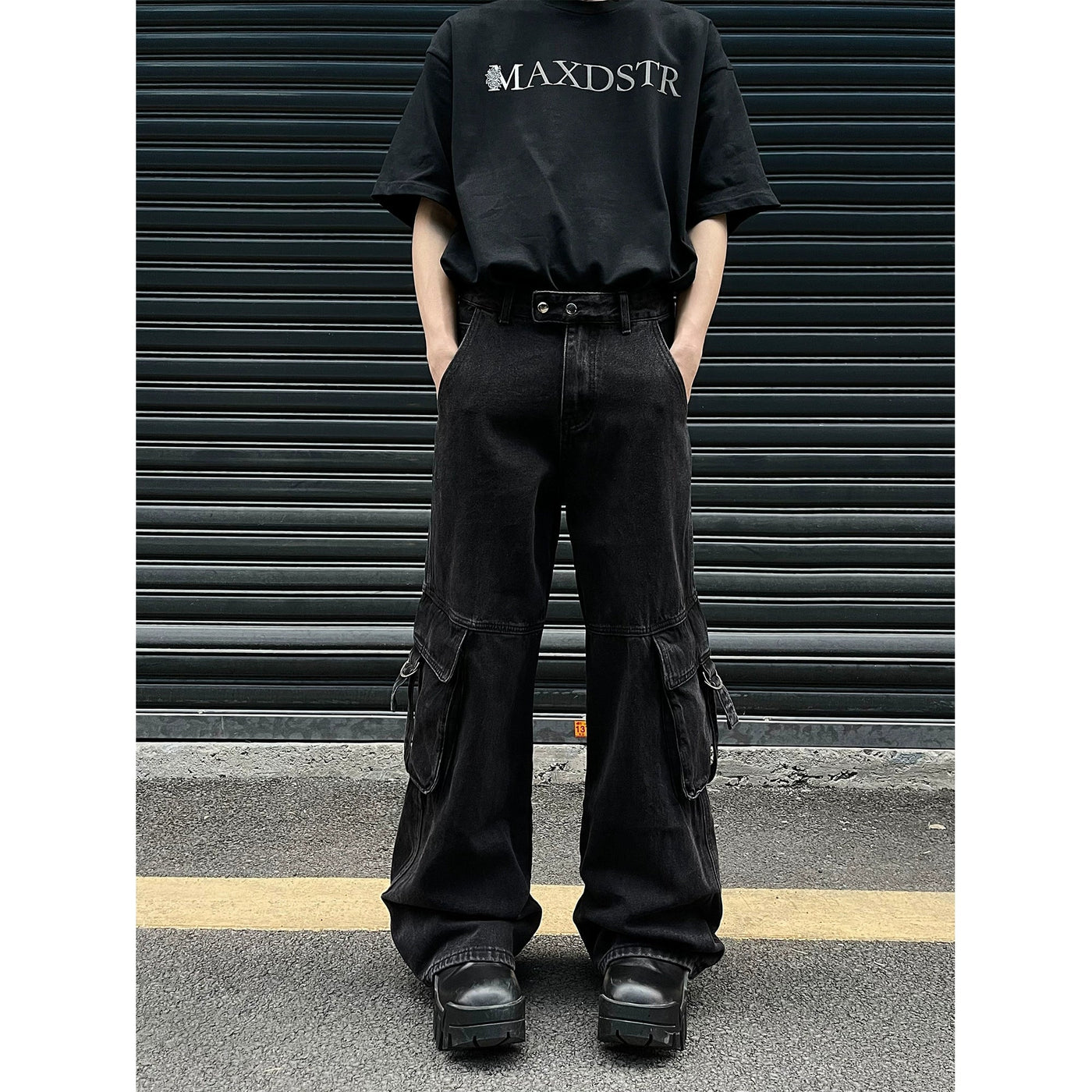 Heavy Big Pocket Cargo Jeans Korean Street Fashion Jeans By MaxDstr Shop Online at OH Vault
