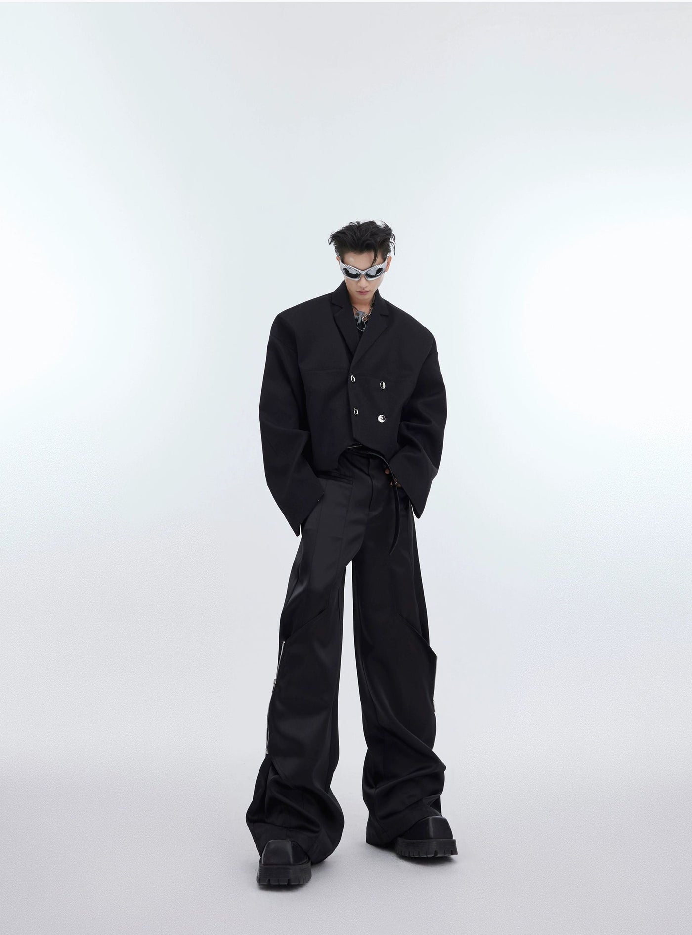 Loose Fit Lapel Blazer Korean Street Fashion Blazer By Argue Culture Shop Online at OH Vault
