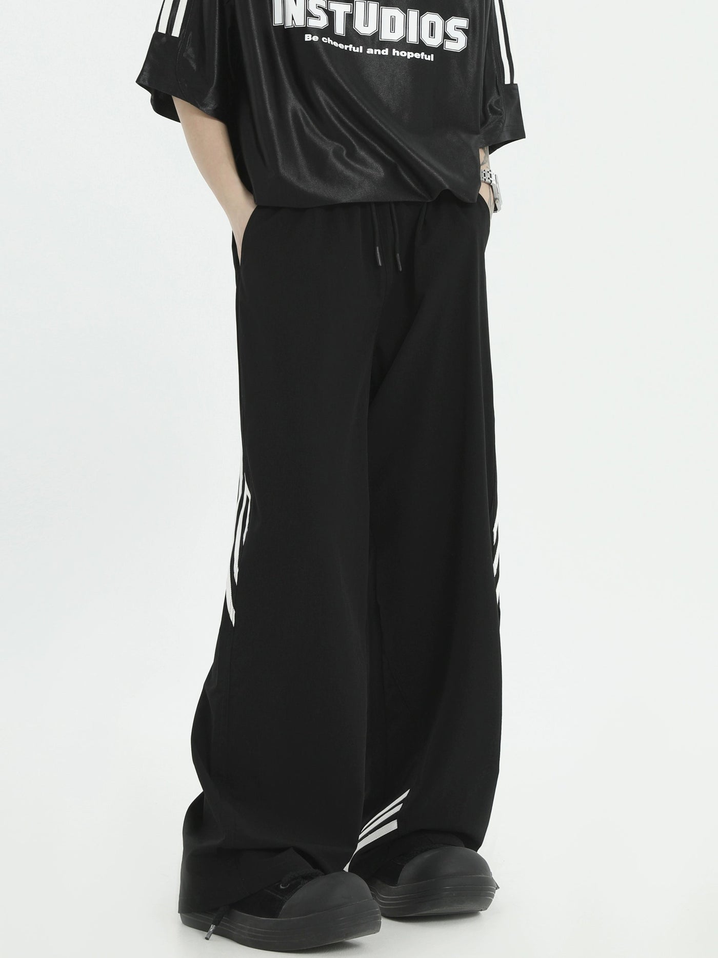 Athleisure Gartered Track Pants Korean Street Fashion Pants By INS Korea Shop Online at OH Vault