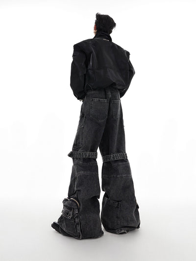 Argue Culture Strap Belts Cargo Style Jeans Korean Street Fashion Jeans By Argue Culture Shop Online at OH Vault