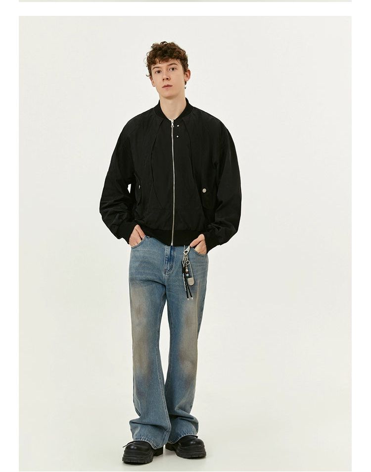 Plain Zip Bomber Jacket Korean Street Fashion Jacket By Made Extreme Shop Online at OH Vault