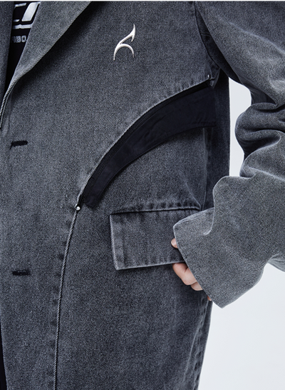 Detachable Denim Blazer Korean Street Fashion Blazer By Cro World Shop Online at OH Vault