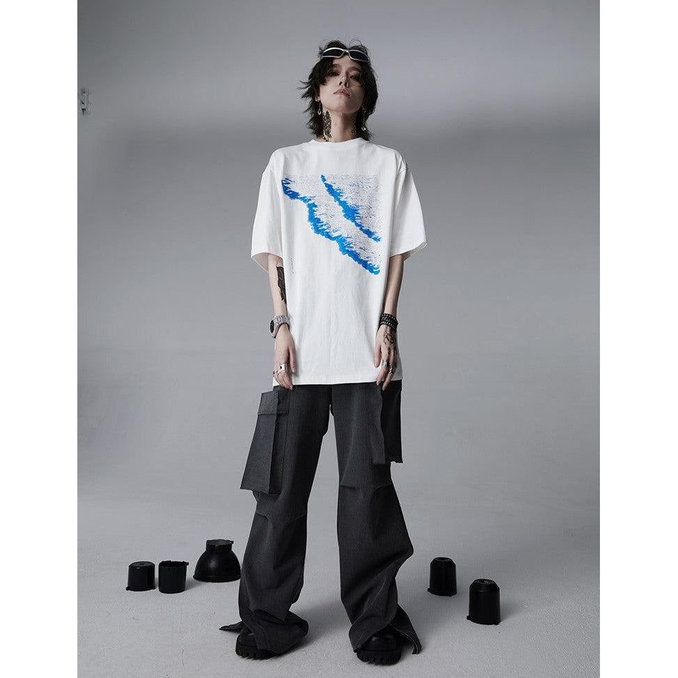 Waves Graphic T-Shirt Korean Street Fashion T-Shirt By Cro World Shop Online at OH Vault