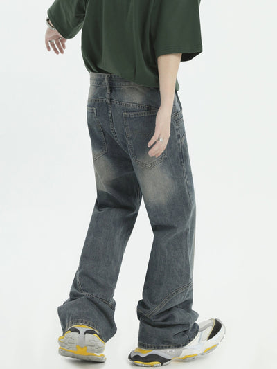 Faded Detail Washed Jeans Korean Street Fashion Jeans By INS Korea Shop Online at OH Vault