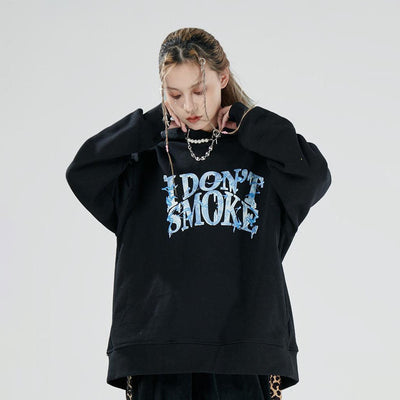 Blue Aura Logo Hoodie Korean Street Fashion Hoodie By Donsmoke Shop Online at OH Vault