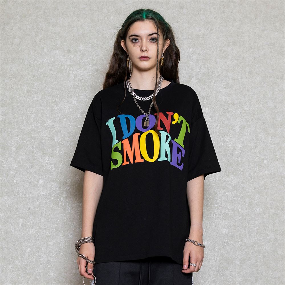 Multi-Color Logo T-Shirt Korean Street Fashion T-Shirt By Donsmoke Shop Online at OH Vault