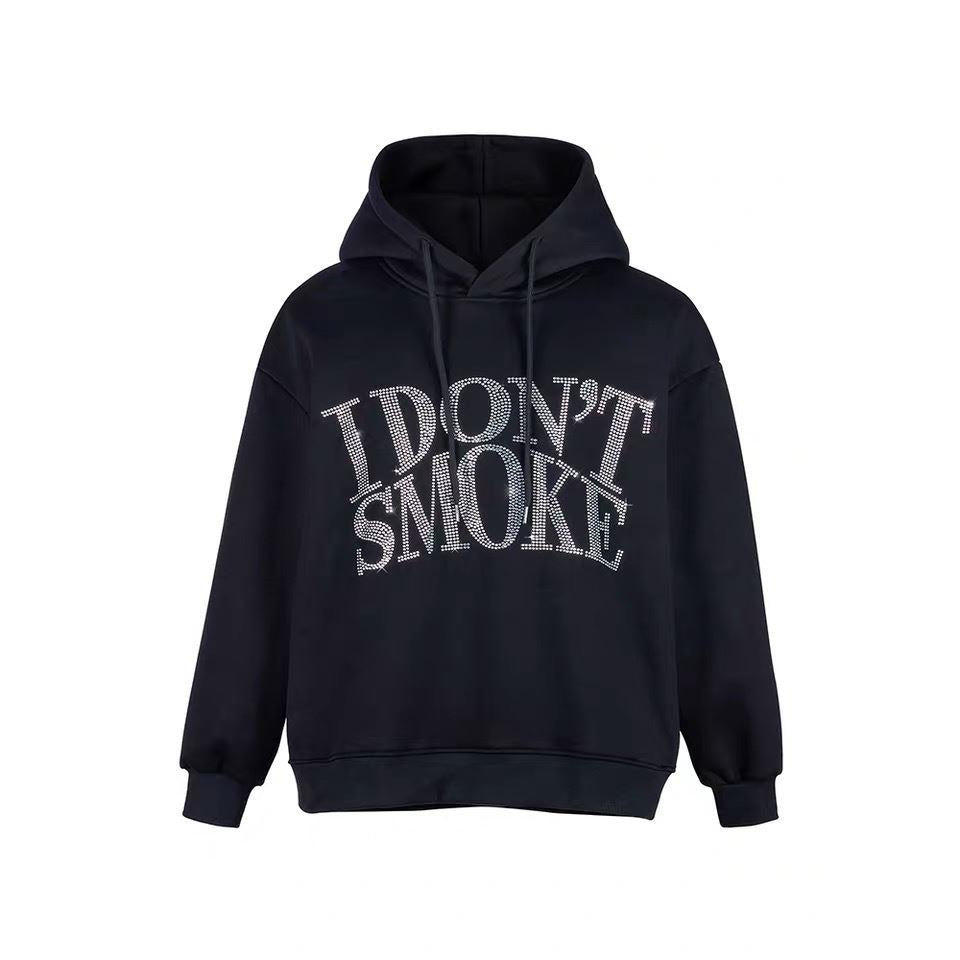 I DON'T SMOKE Rhinestone Glitter Crystal Hoodie Sweatshirt · Violetlace  Boutique · Online Store Powered by Storenvy