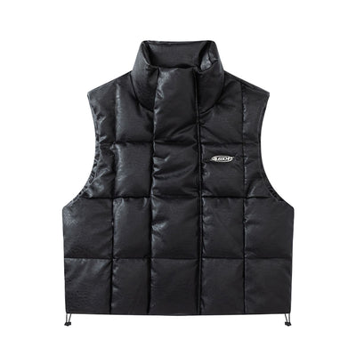 Sleek High Collar Padded Vest Korean Street Fashion Vest By Mr Nearly Shop Online at OH Vault