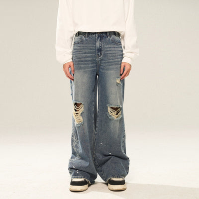 Distressed Bootcut Faded Jeans Korean Street Fashion Jeans By New Start Shop Online at OH Vault