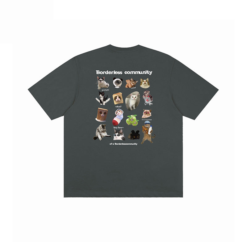 Cat Collection Graphic T-Shirt Korean Street Fashion T-Shirt By F426 Shop Online at OH Vault