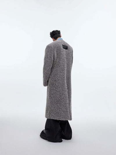 Contrast Peak Lapel Long Coat Korean Street Fashion Long Coat By Argue Culture Shop Online at OH Vault