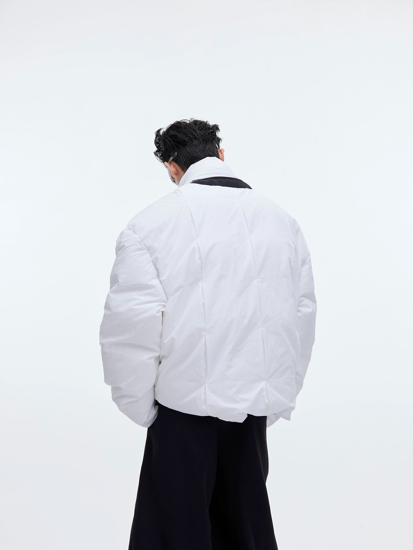 Buttoned Wide Boxy Puffer Jacket Korean Street Fashion Jacket By Argue Culture Shop Online at OH Vault