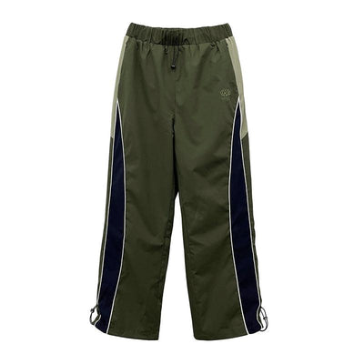 Contrast Wide Track Pants Korean Street Fashion Pants By FATE Shop Online at OH Vault