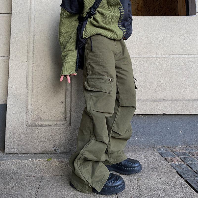 Zipped Cargo Pants Korean Street Fashion Pants By FATE Shop Online at OH Vault