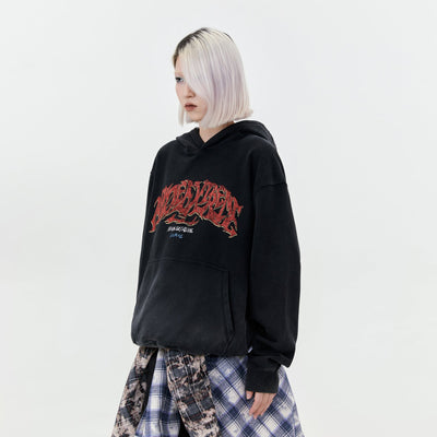 Washed Fade Out Text Hoodie Korean Street Fashion Hoodie By Made Extreme Shop Online at OH Vault