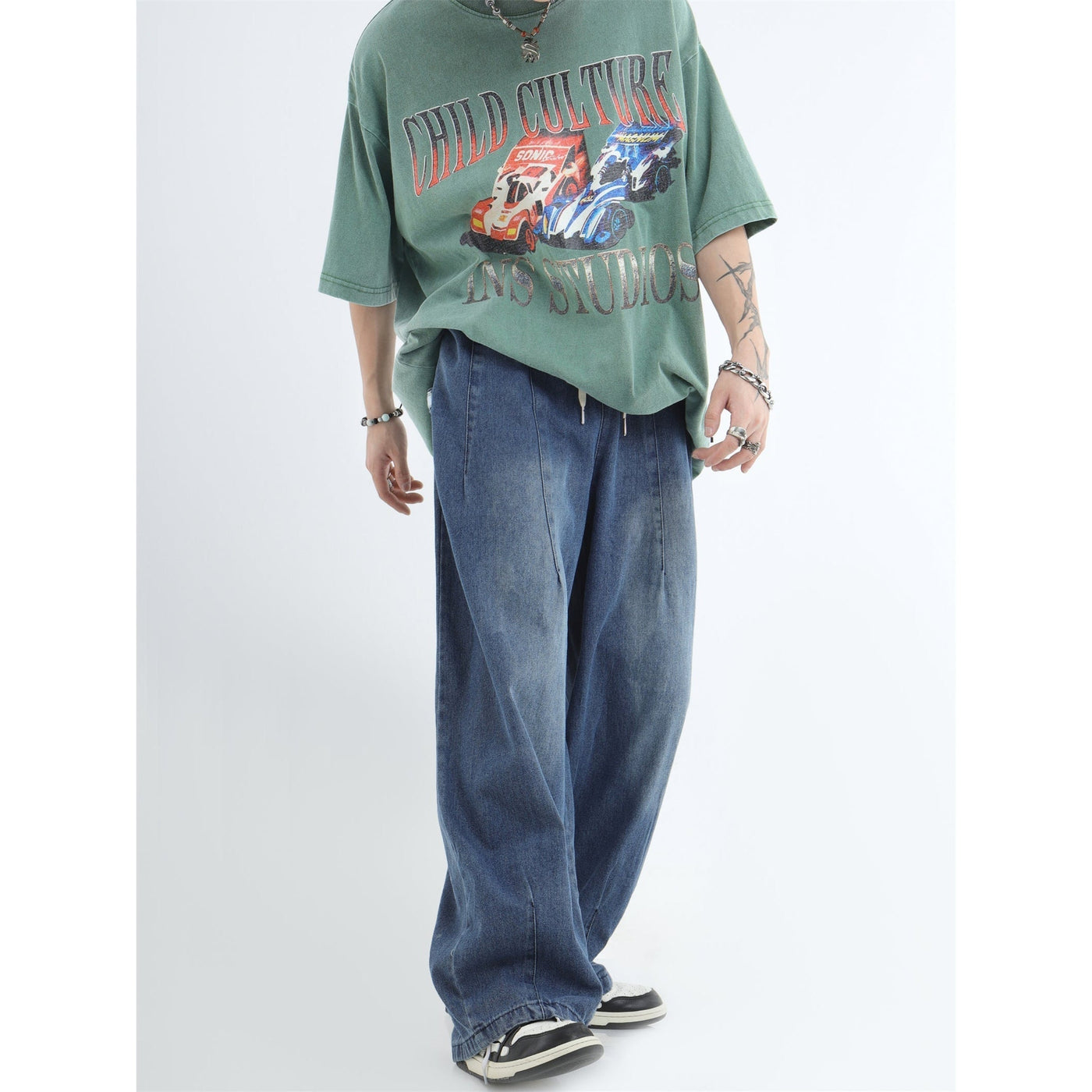 Drawstring Waist Jeans Korean Street Fashion Jeans By INS Korea Shop Online at OH Vault