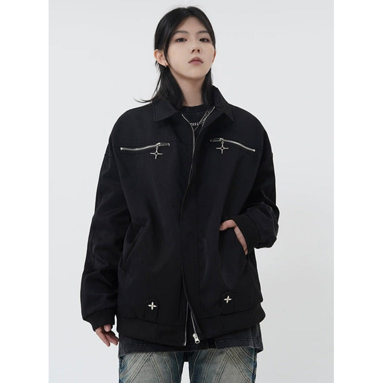 Back Zip Jacket Korean Street Fashion Jacket By Made Extreme Shop Online at OH Vault