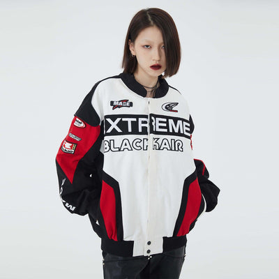 Black Air Motorsport Jacket Korean Street Fashion Jacket By Made Extreme Shop Online at OH Vault