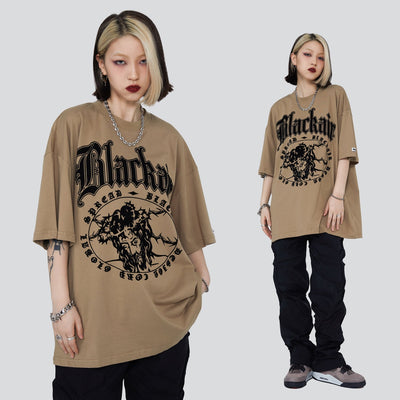 Calligraphy Drawing T-Shirt Korean Street Fashion T-Shirt By Made Extreme Shop Online at OH Vault