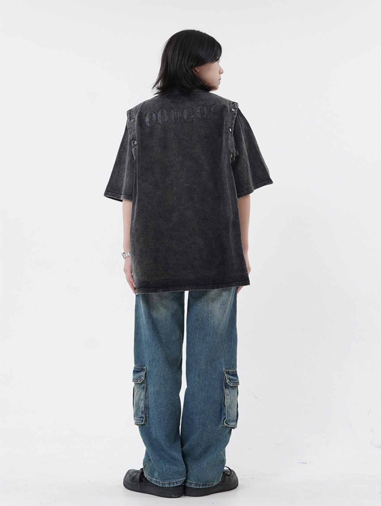 Detachable Sleeve Washed Vest Korean Street Fashion Vest By Made Extreme Shop Online at OH Vault