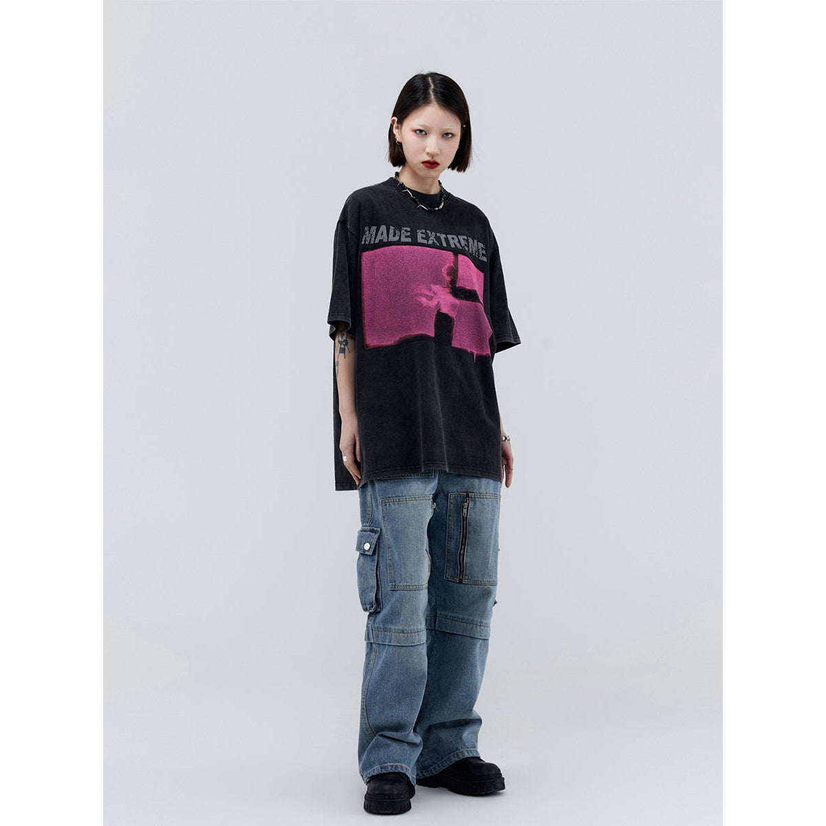 Figure Glitters T-Shirt Korean Street Fashion T-Shirt By Made Extreme Shop Online at OH Vault