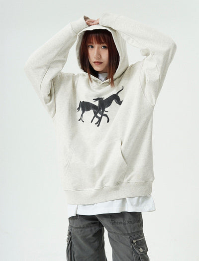 Jumping Animal Graphic Hoodie Korean Street Fashion Hoodie By Made Extreme Shop Online at OH Vault
