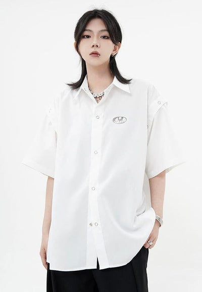 Removable Sleeve Shirt Korean Street Fashion Shirt By Made Extreme Shop Online at OH Vault