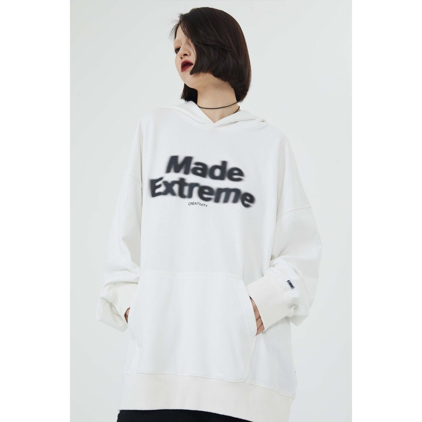 Smoke Effect Logo Hoodie Korean Street Fashion Hoodie By Made Extreme Shop Online at OH Vault