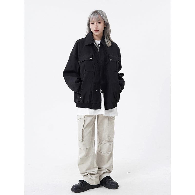 Sparkle Breasted Pocket Jacket Korean Street Fashion Jacket By Made Extreme Shop Online at OH Vault