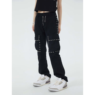Studded Outline Camo Pants Korean Street Fashion Pants By Made Extreme Shop Online at OH Vault