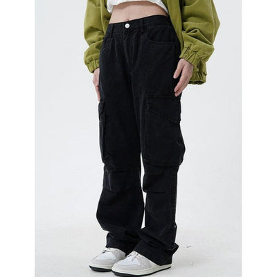 Wide Pocket Regular Fit Pants Korean Street Fashion Pants By Made Extreme Shop Online at OH Vault