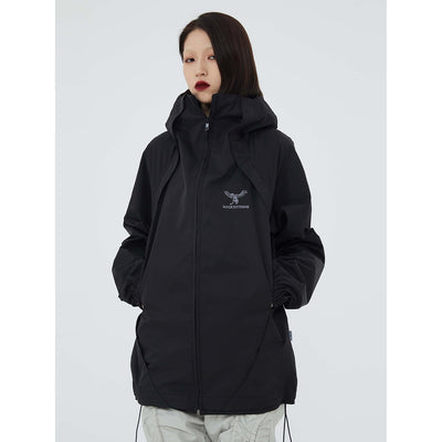Zipper Closed Neck WindbreakerJacket Korean Street Fashion Jacket By Made Extreme Shop Online at OH Vault