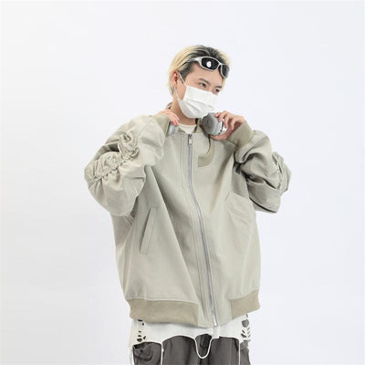 Casual Scrunched Arms Jacket Korean Street Fashion Jacket By MaxDstr Shop Online at OH Vault
