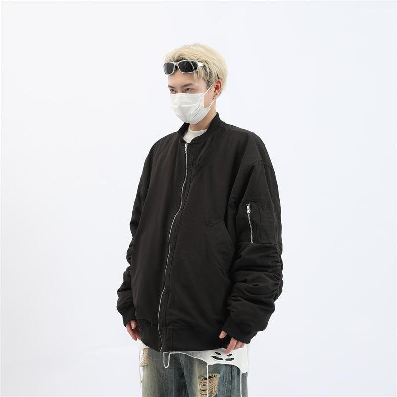 Casual Scrunched Arms Jacket Korean Street Fashion Jacket By MaxDstr Shop Online at OH Vault
