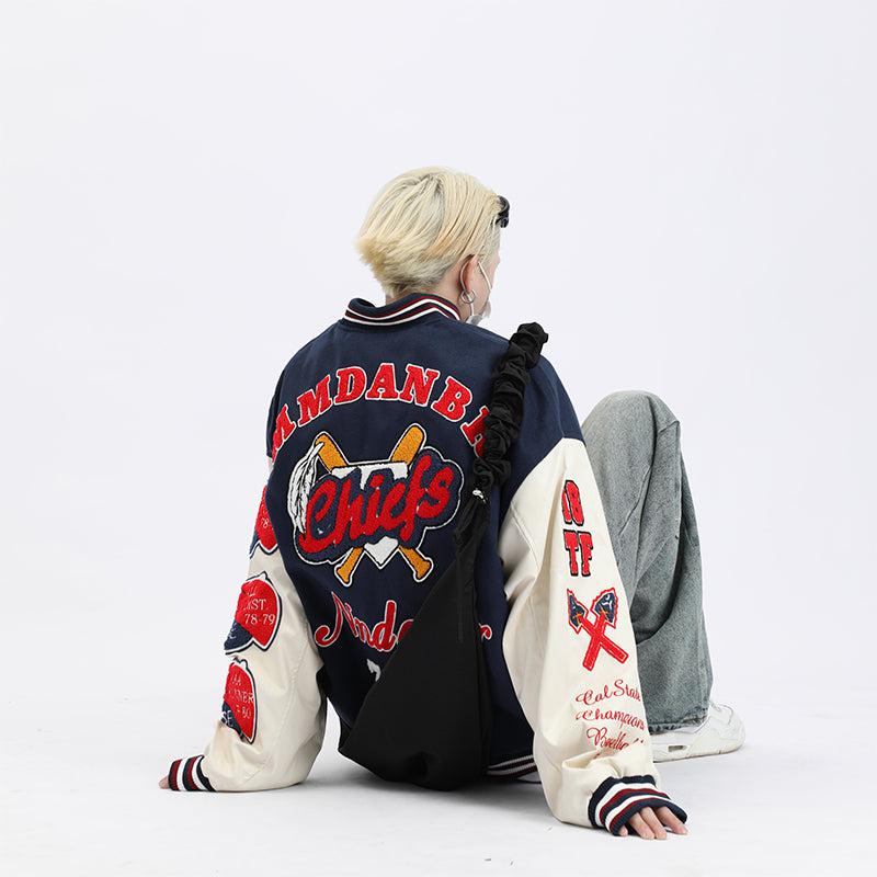 Casual Varsity Jacket Korean Street Fashion Jacket By MaxDstr Shop Online at OH Vault