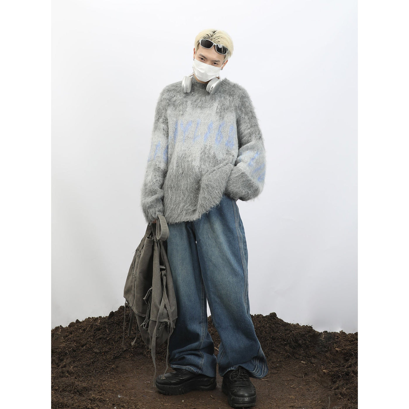Colorblock Mohair Sweater Korean Street Fashion Sweater By MaxDstr Shop Online at OH Vault