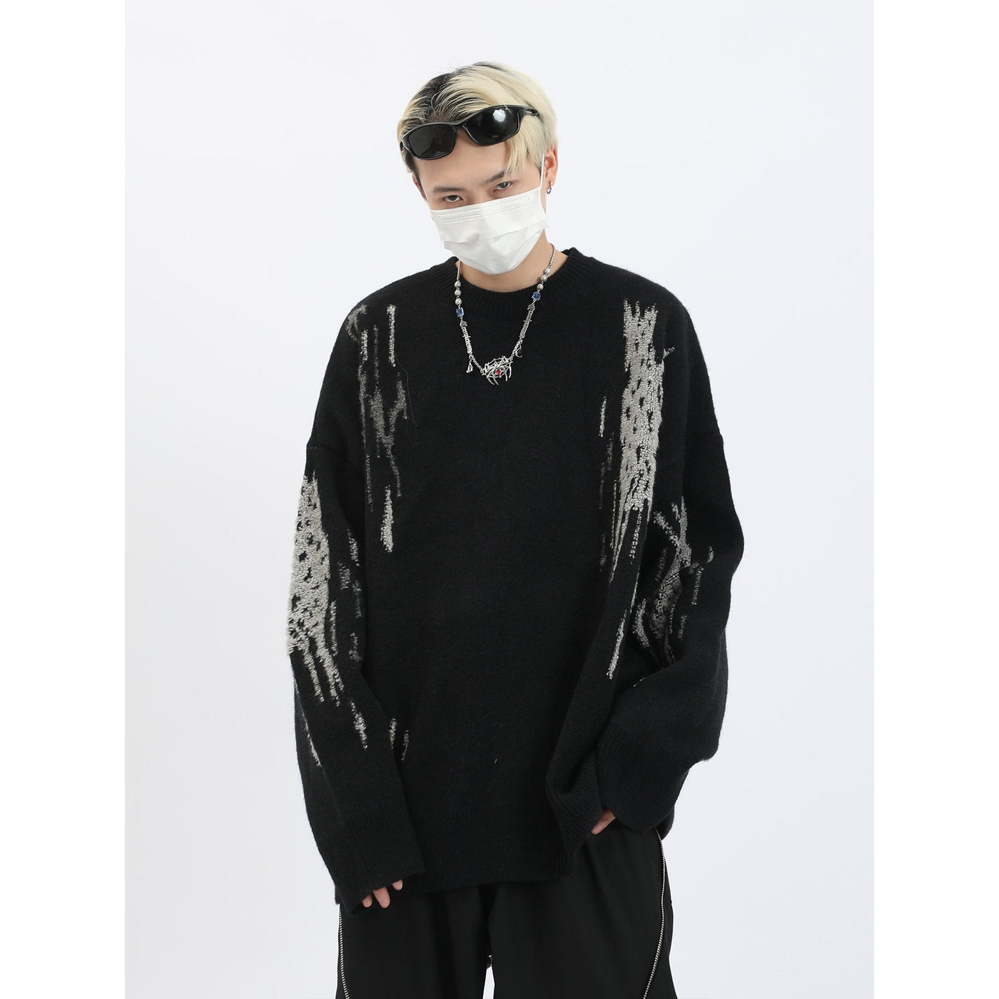 Gradient Contrast Sweater Korean Street Fashion Sweater By MaxDstr Shop Online at OH Vault