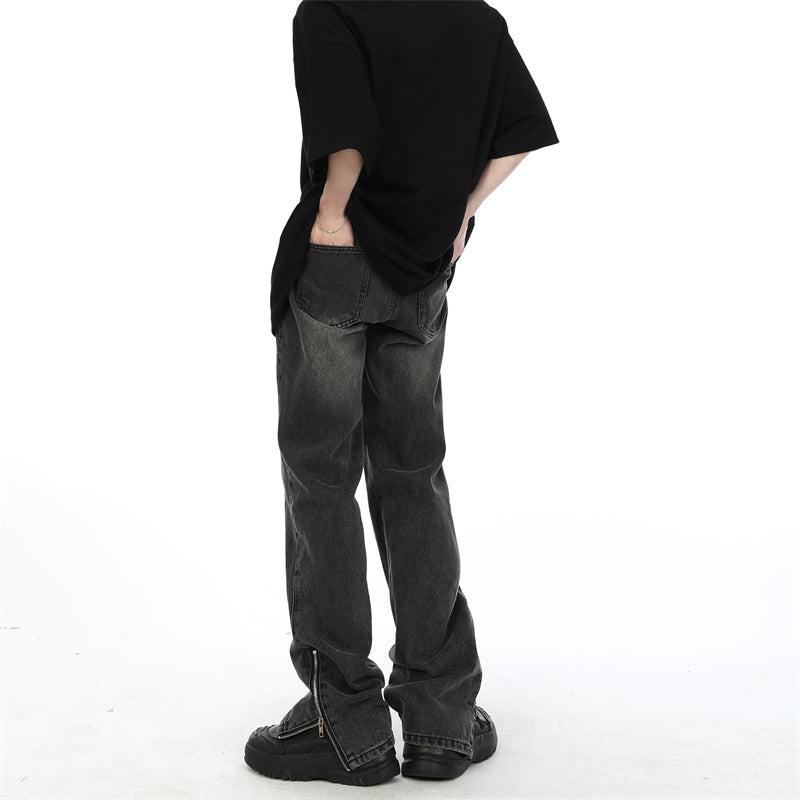 Small Side Slit Washed Jeans Korean Street Fashion Jeans By MaxDstr Shop Online at OH Vault